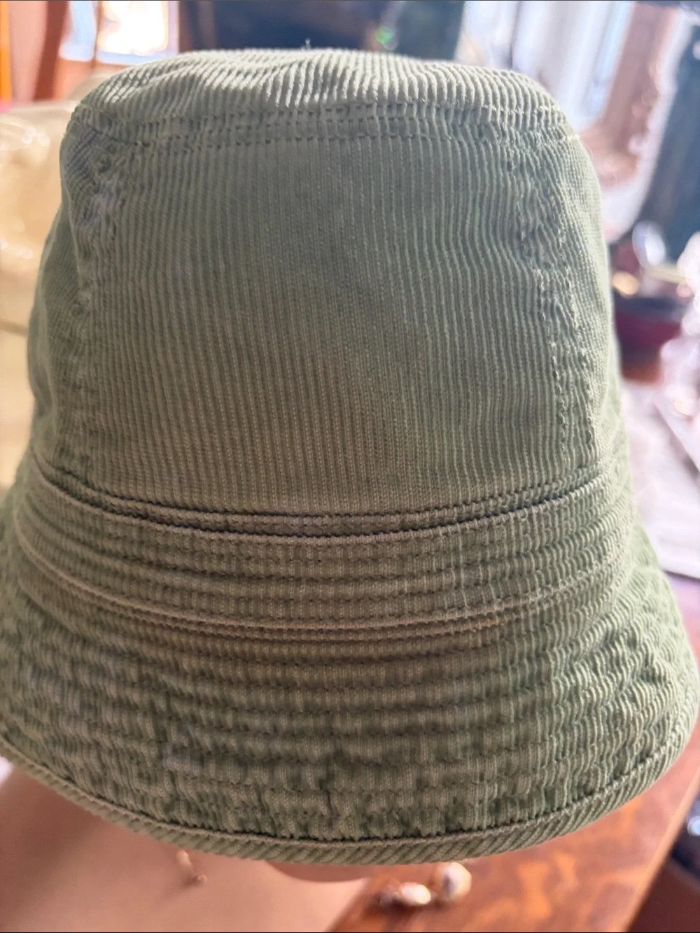 J. Crew Factory Olive Green Corduroy Bucket Hat